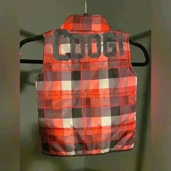 Boys 3t‎ plaid print COOGI zip up puffer vest great condition - Picture 5 of 6